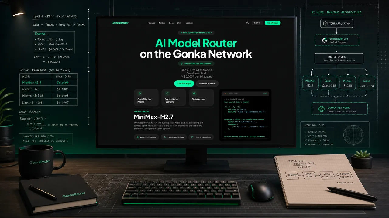 Free AI Inference on GonkaRouter: Try DeepSeek-V4-Flash, Kimi-K2.6, and MiniMax-M2.7 with $20 in API Credits